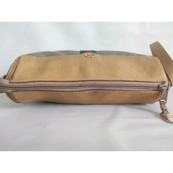 Vintage Gucci Micro GG Monogram 80s Shoulder Purse Crossbody Bag Web Stripe - Picture 4 of 17